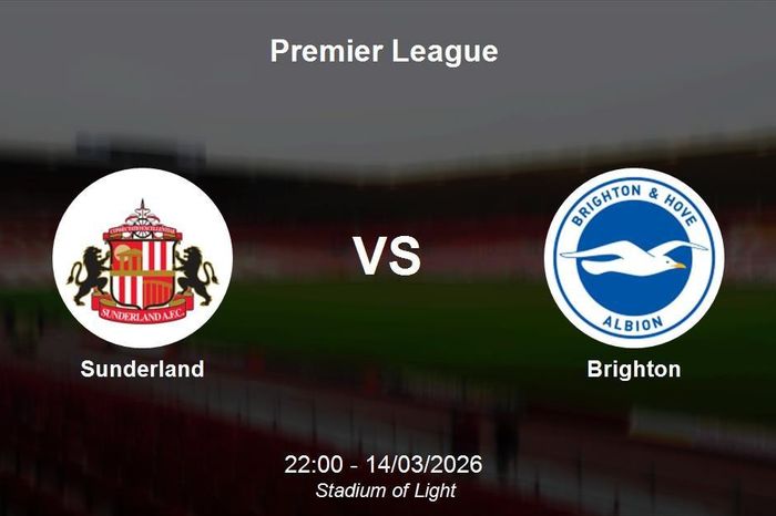Nhận định Sunderland vs Brighton - Premier League: Quyết đấu tại Stadium of Light