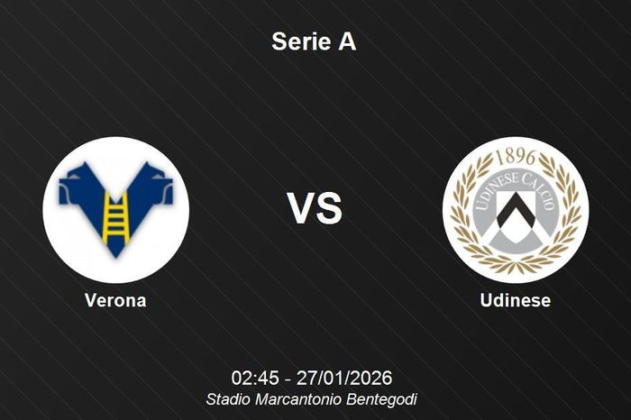 Nhận định Verona vs Udinese - Serie A: Điểm tựa Bentegodi và nỗ lực thoát hiểm của Verona