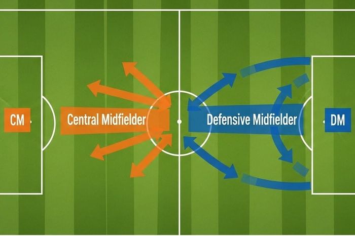 Sự khác biệt giữa vị trí DM và CM trong bóng đá