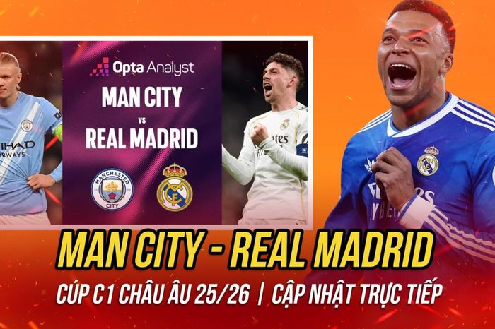 Trực tiếp Man City - Real Madrid: Ngược dòng lịch sử được không?